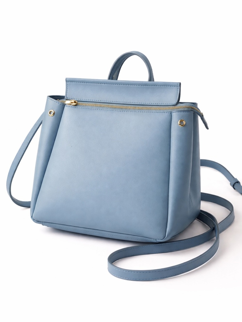 Miniso Blue Mini Backpack | Cute Aesthetic Convertible Bag